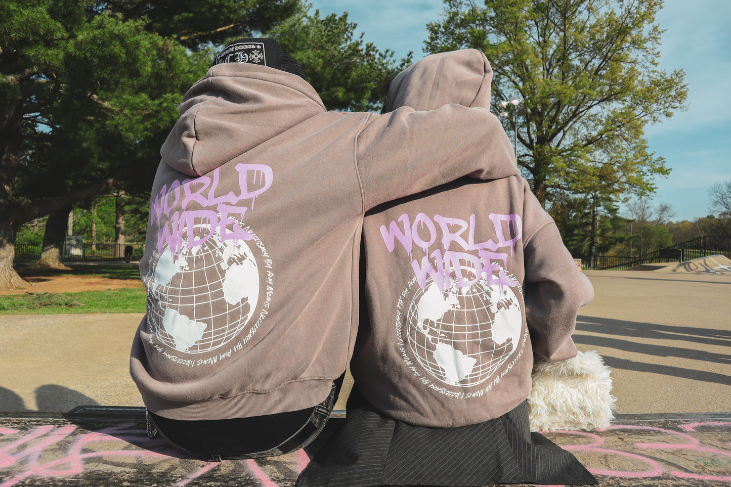 Brown & Pink By Any Means Zip-Up Jacket